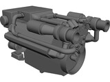 MAN Marine Diesel V12 Engine 3D Model preview
