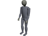 Man Standing 3D Model preview