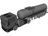 Man Truck Tank 3D Model preview