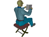 Man with Book 3D Model