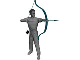 Man with Bow and Arrow 3D Model preview