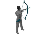 Man with Bow and Arrow 3D Model
