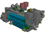 Marine Engine MTU 4500 3D Model preview