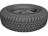 Mazda Miata MX-5 Wheel and Tire 3D Model preview