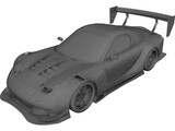 Mazda RX7 FD3S Time Attack 3D Model preview