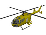 MBB BO 105 3D Model preview