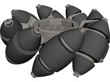 Mecanum Wheel 3D Model preview