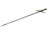 Medieval Thin Sword 3D Model preview