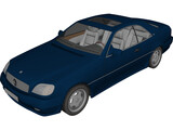 Mercedes-Benz 600 SL 3D Model preview