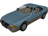 Mercedes-Benz 600 SL 3D Model preview