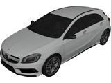 Mercedes-Benz A45 AMG W176 (2014) 3D Model preview