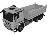 Mercedes-Benz Actros Tipper 3-axle (2011) 3D Model preview