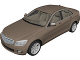 Mercedes-Benz C-Class (2008) 3D Model preview