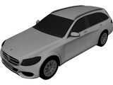 Mercedes-Benz C-Class Estate (2014) 3D Model preview