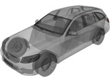 Mercedes-Benz C-Class Estate (2014) 3D Model