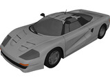 Mercedes-Benz C112 Concept 3D Model preview