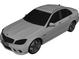 Mercedes-Benz C63 AMG (2009) 3D Model preview