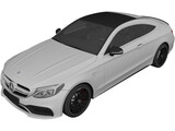Mercedes-Benz C63 AMG Coupe (2017) 3D Model preview
