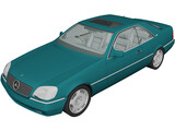 Mercedes-Benz CL600 (1998) 3D Model preview