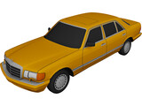 Mercedes-Benz SEL (1990) 3D Model preview