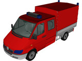 Mercedes-Benz Sprinter CrewCab Fire Truck 3D Model preview