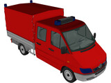 Mercedes-Benz Sprinter CrewCab Fire Truck 3D Model