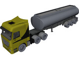 Mercedes-Benz Tank Truck 3D Model preview