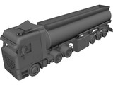 Mercedes-Benz Tanker Semi Trailer 3D Model preview