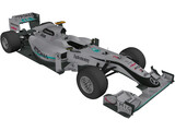 Mercedes-Benz W01 F1 (2010) 3D Model