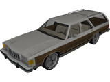 Mercury Colony Park (1986) 3D Model preview