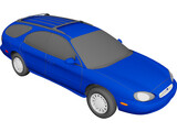 Mercury Sable Wagon (1996) 3D Model preview