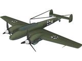 Messerschmitt BF-110 Winter Camo 3D Model preview