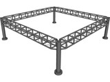 Metal Lighting Rig 3D Model preview