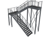 Metal Stairs 3D Model preview