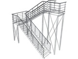 Metal Stairs 3D Model
