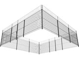 Metallic Fence 3D Model