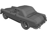 MGB Sports Car 3D Model preview