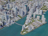 Miami City Downtown, FL, USA (2019) 3D Model preview