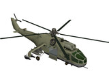 Mil Mi-24 Hind B 3D Model preview