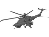 Mil MI-28N Attack Helicopter 3D Model preview