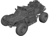 Military Armored Buggy 3D Model preview