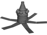 Military Satellite Flash 1T 3D Model preview