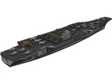 Military Ship with Airplanes 3D Model preview