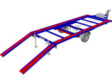Military Trailer 3D Model preview