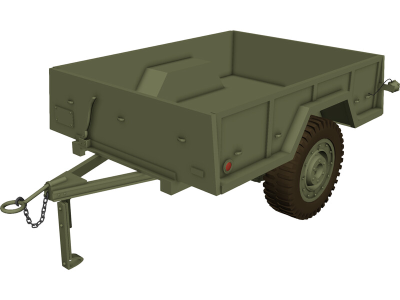 Military Trailer 3D Model