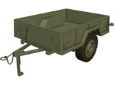 Military Trailer 3D Model preview