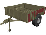 Military Trailer 3D Model preview