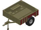 Military Trailer 3D Model
