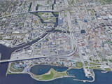Milwaukee City, WI, USA (2019) 3D Model preview