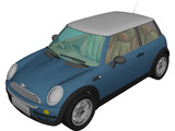 Mini Cooper 3D Model preview